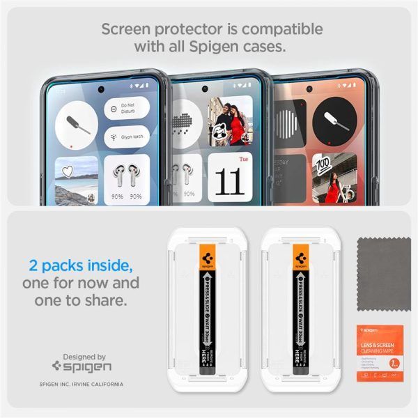 Spigen Glass tR EZ Fit HD 1 Pack Nothing Phone (3a)/(3a) Pro Transparency Spigen Glass tR EZ Fit HD 1 Pack Nothing Phone (3a)/(3a) Pro Transparency