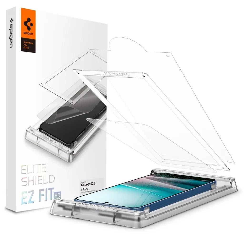 Spigen EliteShield EZ Fit HD 1 Pack Samsung Galaxy S25+ Spigen EliteShield EZ Fit HD 1 Pack Samsung Galaxy S25+