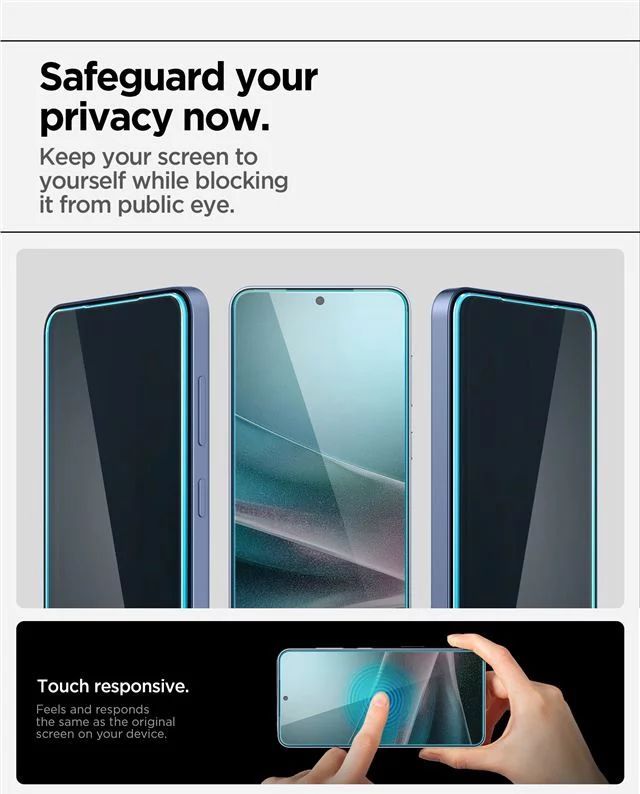Spigen Glass tR EZ Fit HD (Privacy) 2 Pack - Samsung Galaxy S25+/S24+ Spigen Glass tR EZ Fit HD (Privacy) 2 Pack - Samsung Galaxy S25+/S24+