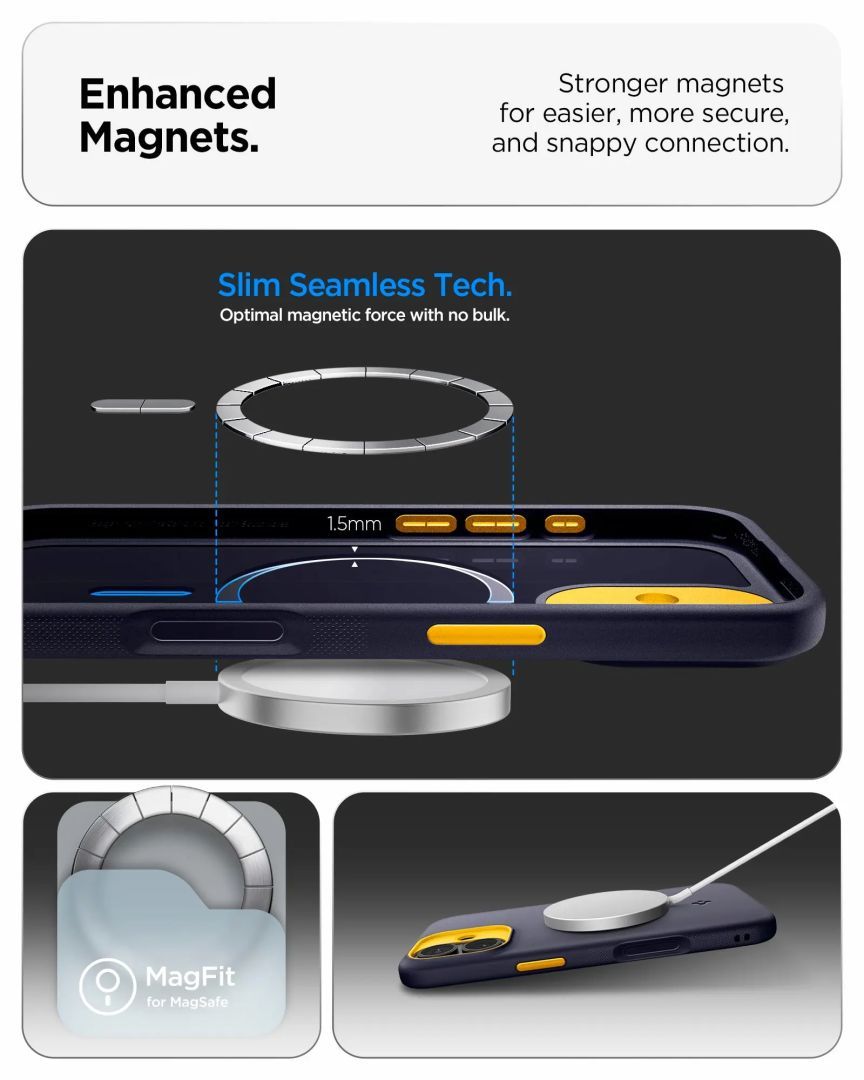 Spigen Nano Pop MagSafe case for iPhone 17 Blueberry Navy