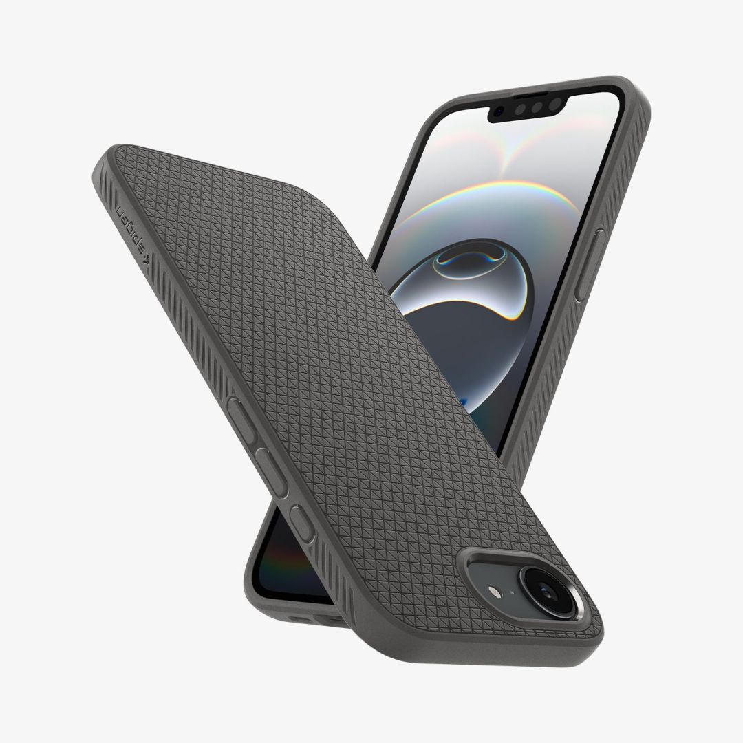 Spigen Liquid Air iPhone 16e case Marble Grey
