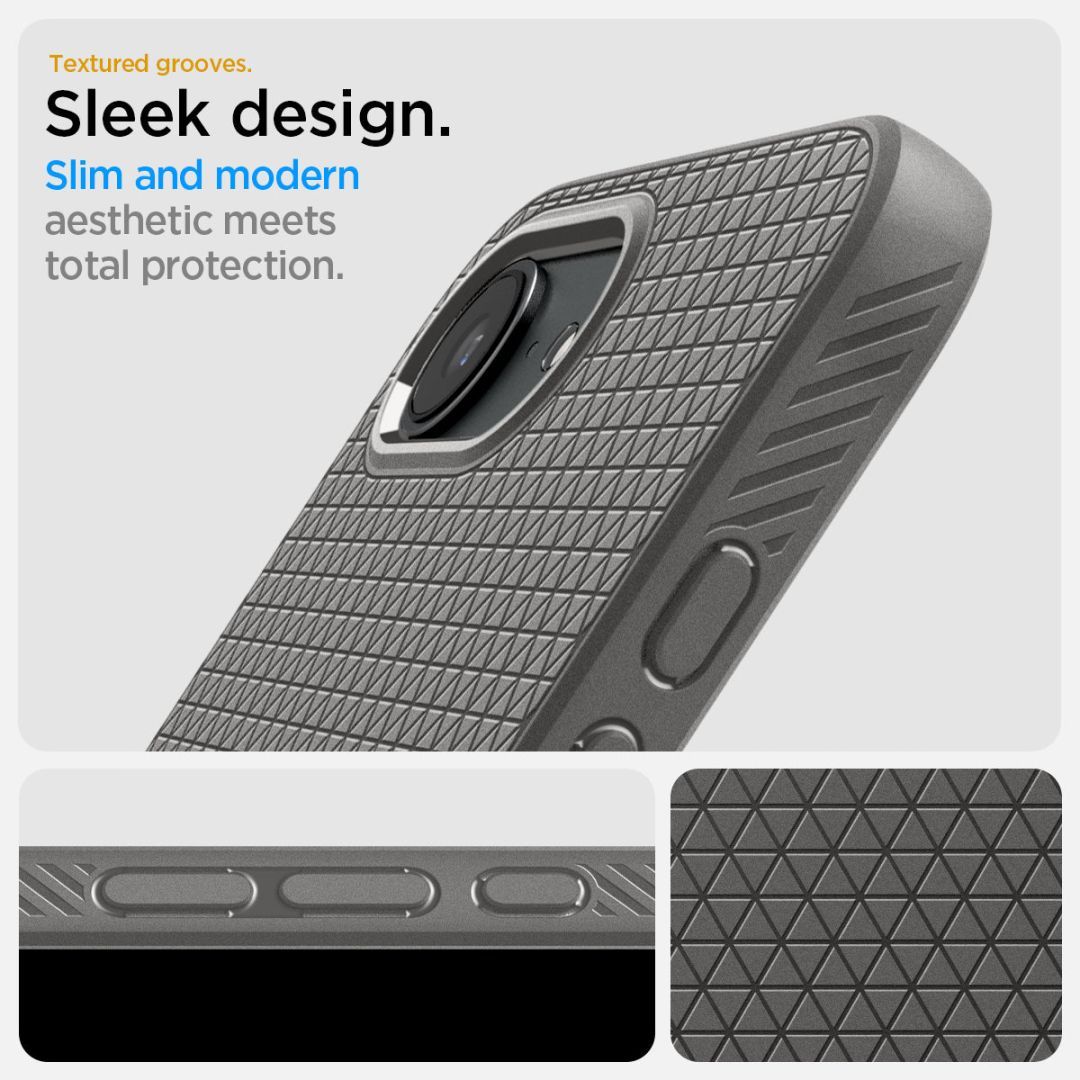 Spigen Liquid Air iPhone 16e case Marble Grey