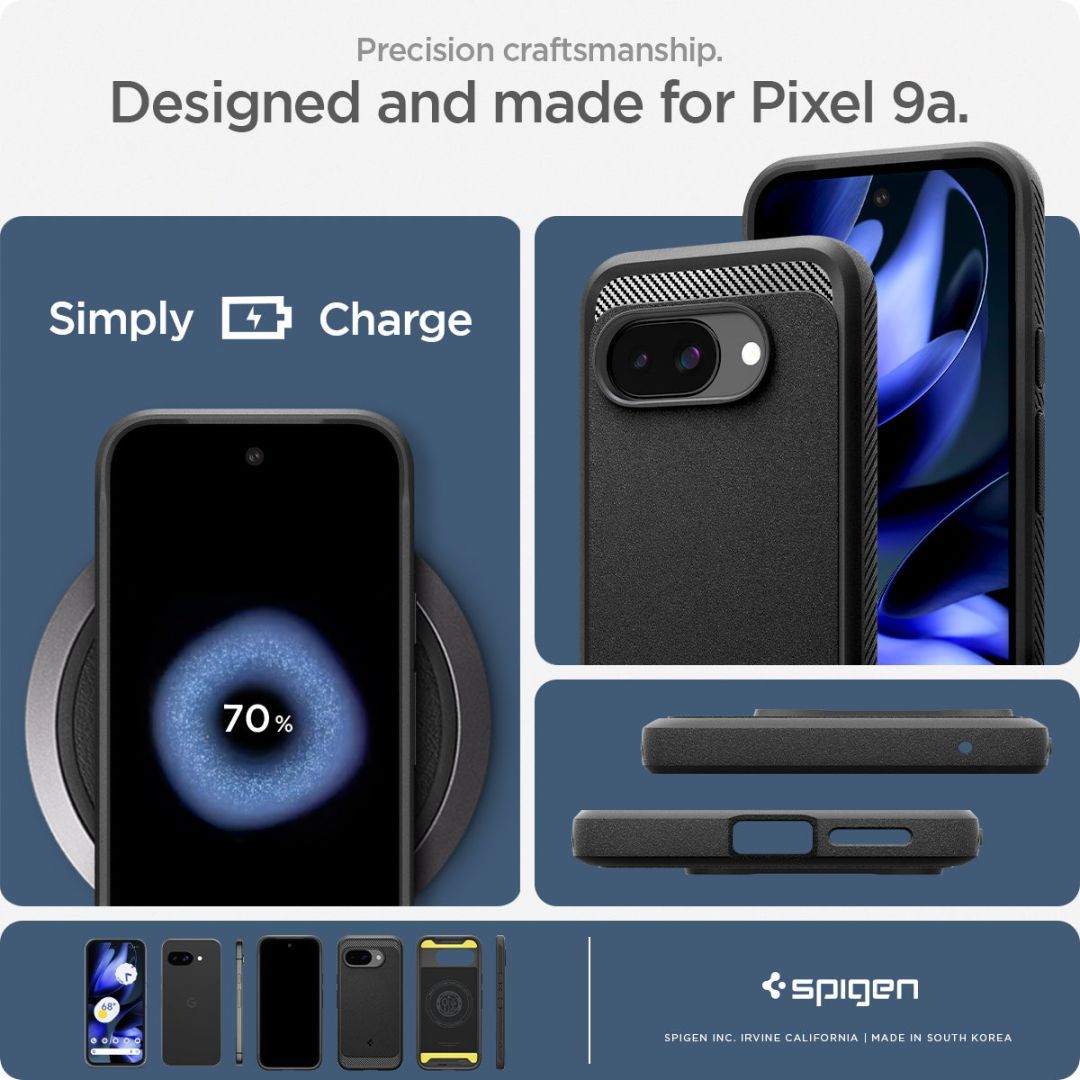 Spigen Rugged Armor MagSafe Google Pixel 9a Matte Black Spigen Rugged Armor MagSafe Google Pixel 9a Matte Black