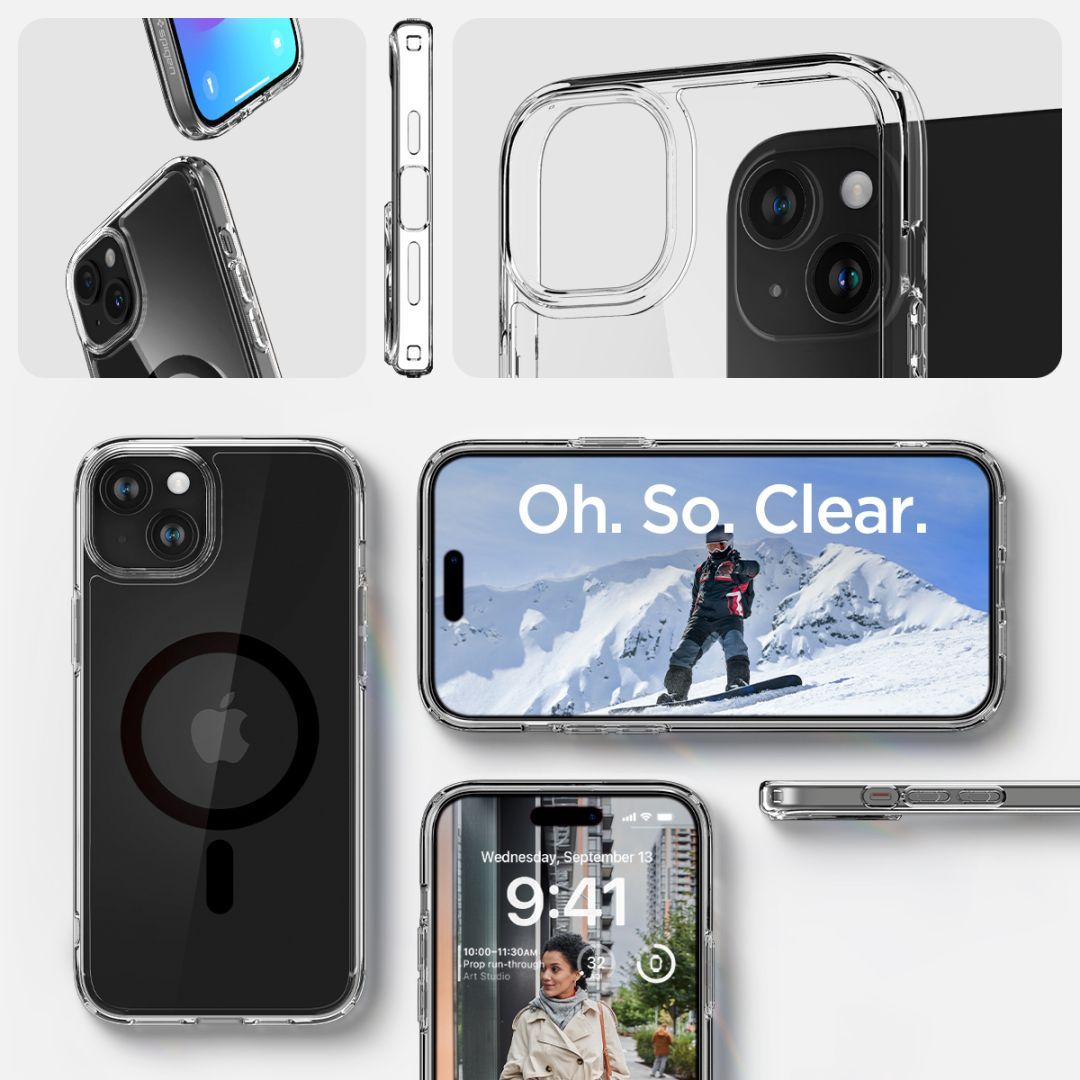 Spigen iPhone 15 Case Ultra Hybrid MagSafe (MagFit) Black Spigen iPhone 15 Case Ultra Hybrid MagSafe (MagFit) Black