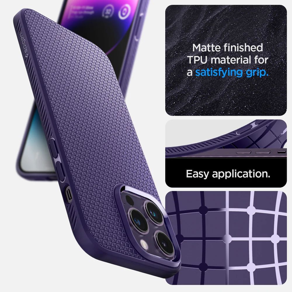 Spigen iPhone 14 Pro Case Liquid Air Purple Spigen iPhone 14 Pro Case Liquid Air Purple