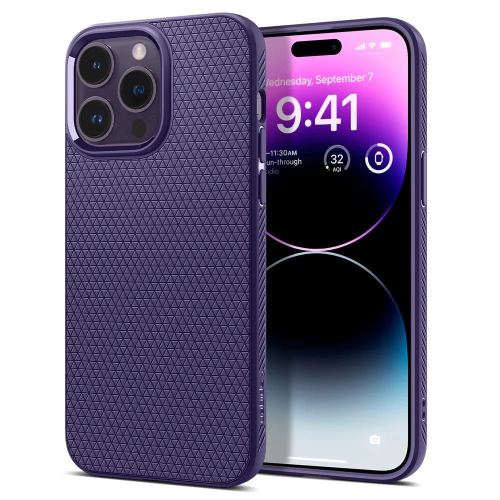 Spigen iPhone 14 Pro Case Liquid Air Purple Spigen iPhone 14 Pro Case Liquid Air Purple