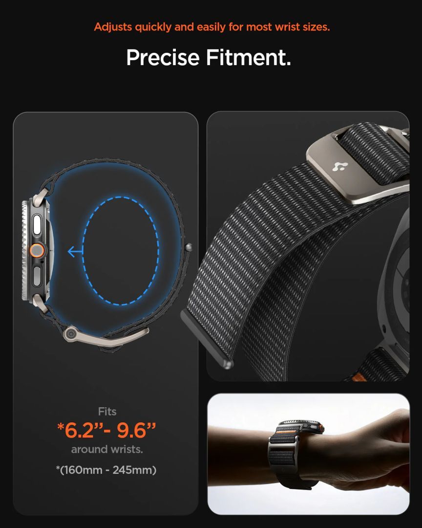 Spigen DuraPro Flex Band for Samsung Galaxy Watch 8 (40/44/46mm) Black