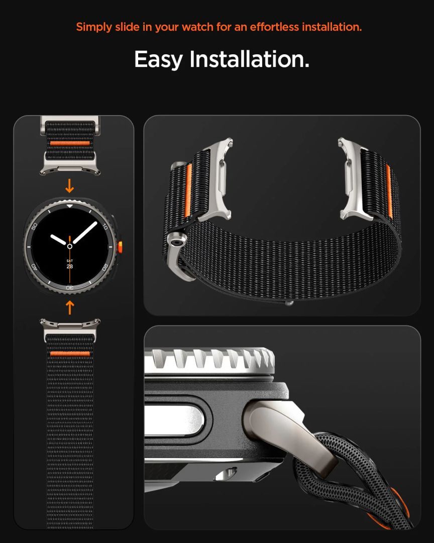 Spigen DuraPro Flex Band for Samsung Galaxy Watch 8 (40/44/46mm) Black