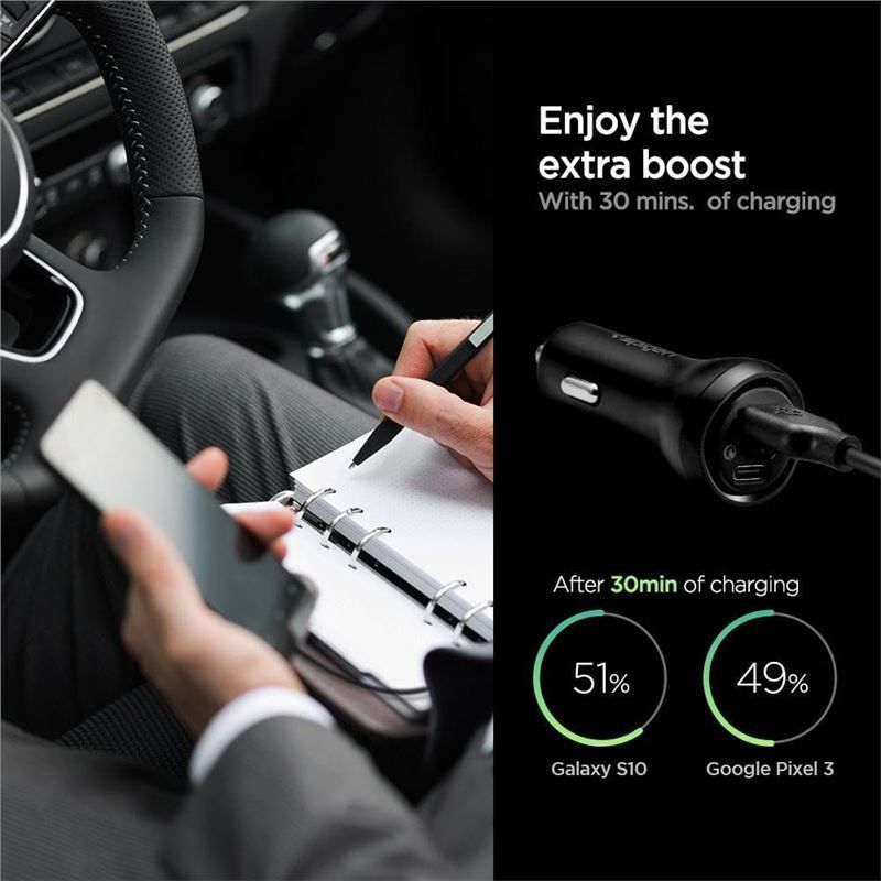 Spigen Car Charger F31QC USB-C PD 3.0 QC Total 48W Spigen Car Charger F31QC USB-C PD 3.0 QC Total 48W