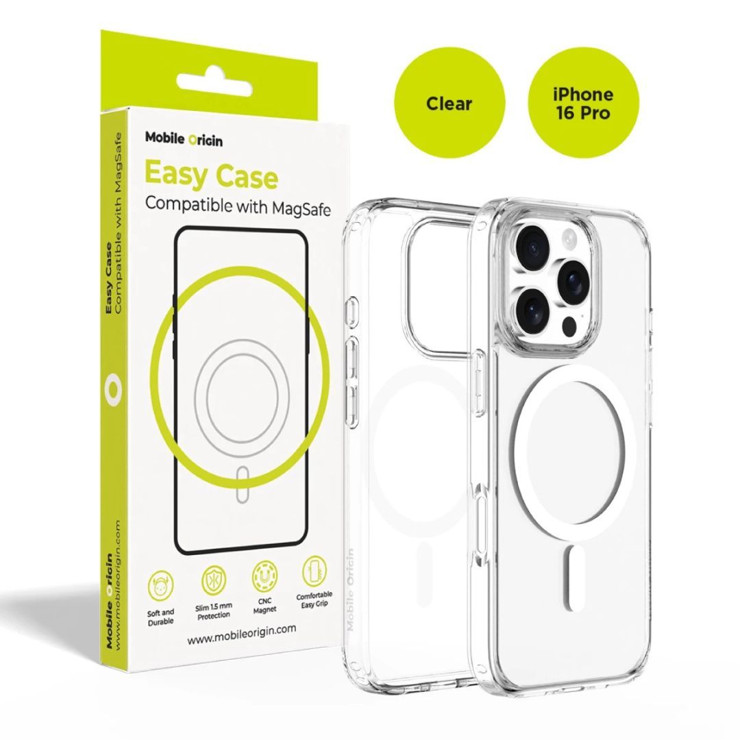 Mobile Origin Hybrid MagSafe Case for iPhone 16 Pro Clear