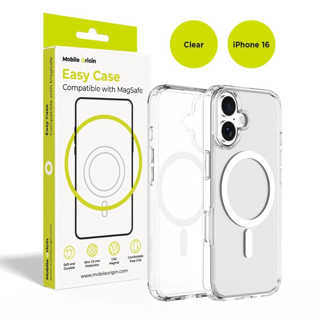Mobile Origin Hybrid MagSafe Case for iPhone 16 Clear