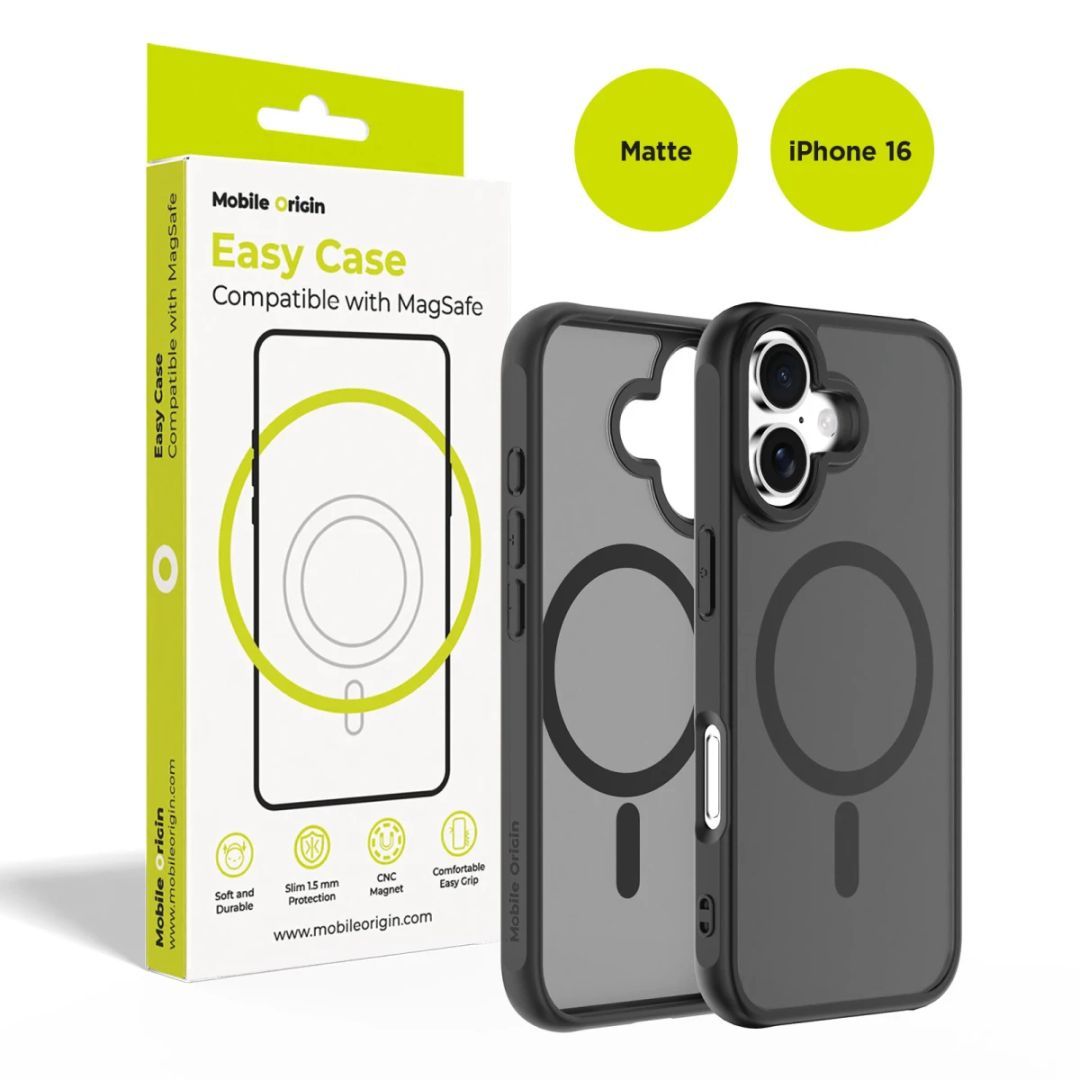 Mobile Origin Hybrid MagSafe Case for iPhone 16 Matte Black