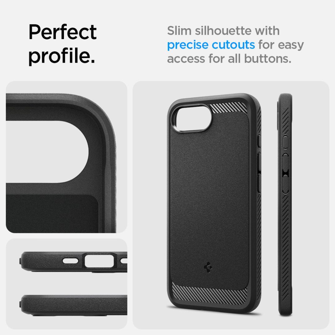 Spigen Rugged Armor MagSafe iPhone 16e Matte Black Spigen Rugged Armor MagSafe iPhone 16e Matte Black