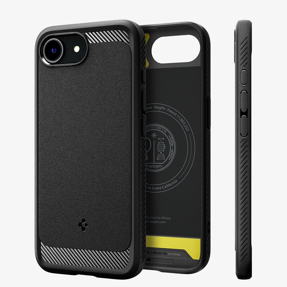 Spigen Rugged Armor MagSafe iPhone 16e Matte Black Spigen Rugged Armor MagSafe iPhone 16e Matte Black