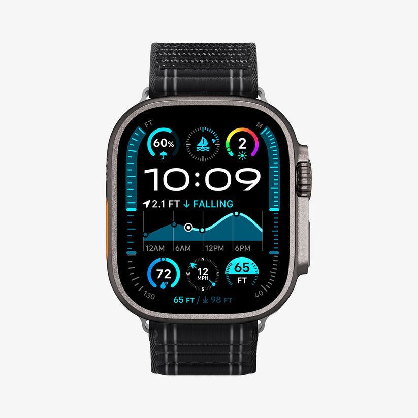 Spigen Fabric Band (hook-and-loop) for Apple Watch 49mm/46mm/45mm/44mm Black