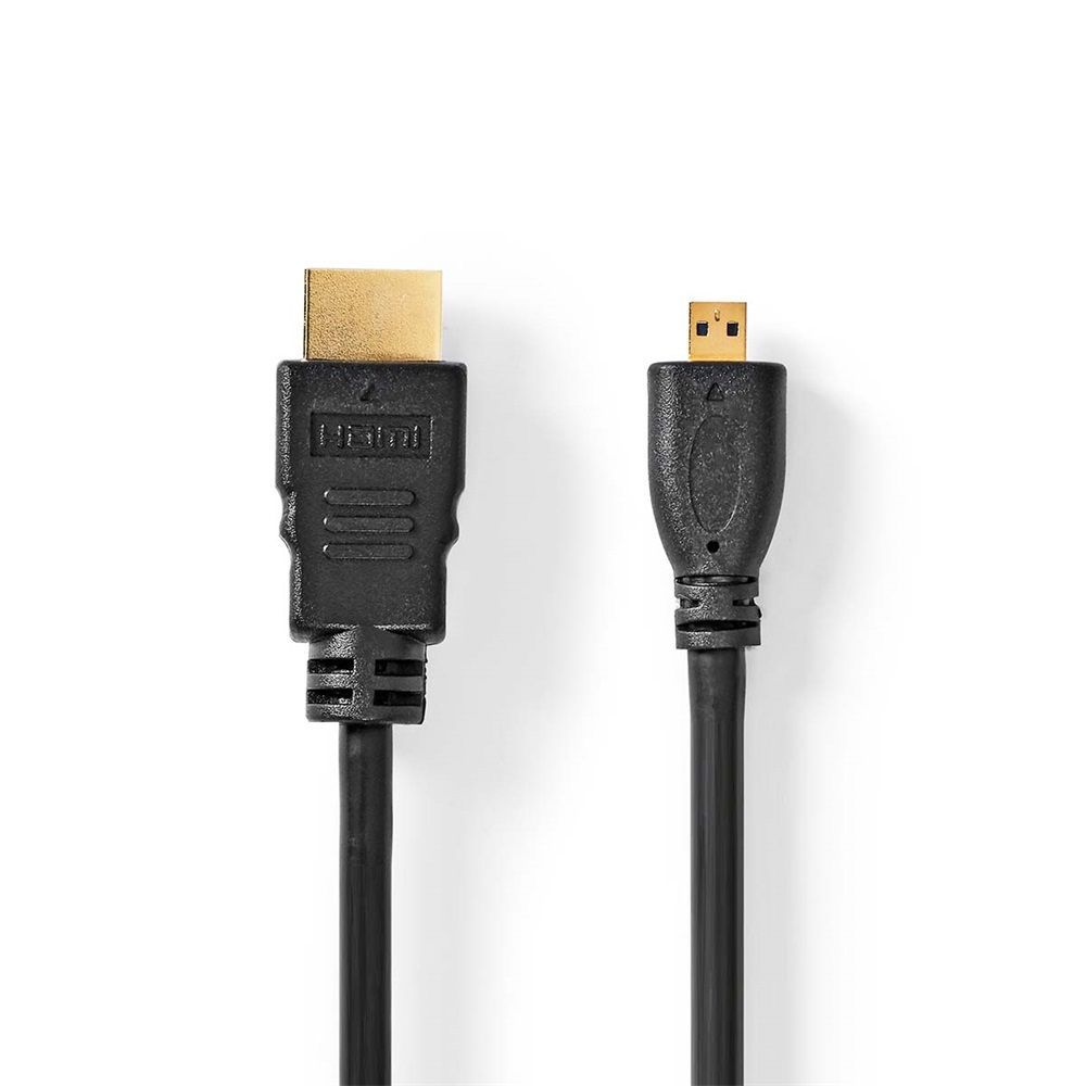 Nedis micro HDMI to HDMI cable 2m Black Nedis micro HDMI to HDMI cable 2m Black
