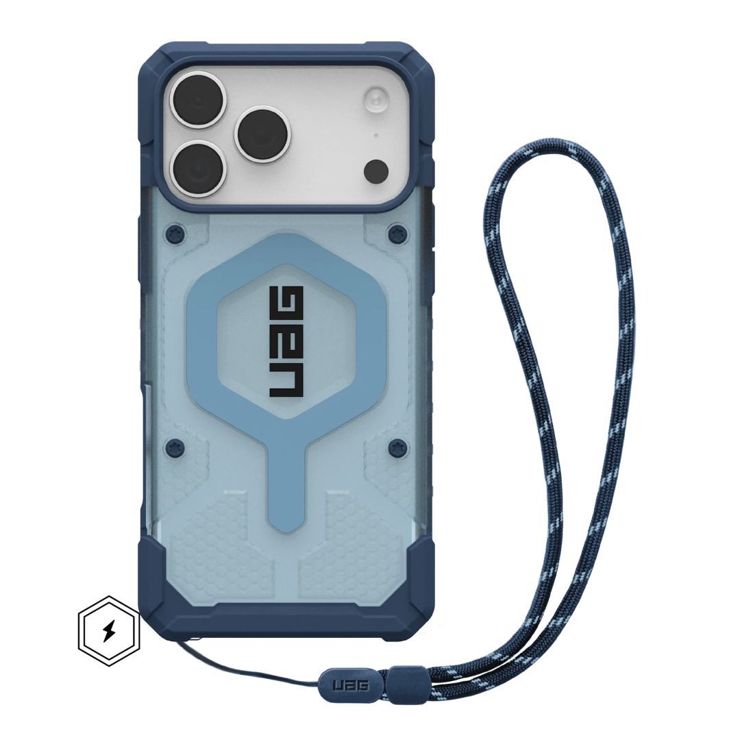 UAG Pathfinder Clear Magsafe case for iPhone 17 Pro Max Blues Lanyard UAG Pathfinder Clear Magsafe case for iPhone 17 Pro Max Blues Lanyard