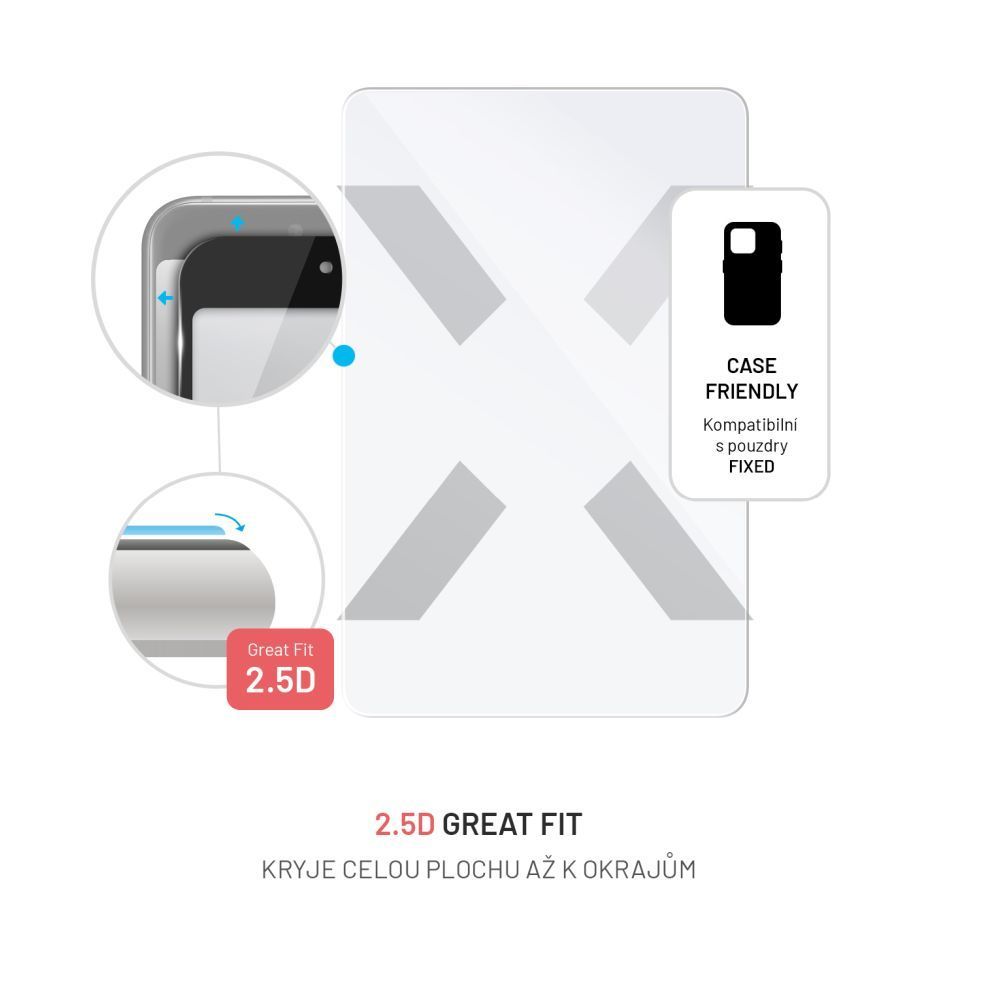 FIXED teljes képernyőt védő 2,5D edzett üveg Xiaomi Pad 7/7Pro készülékhez FIXED teljes képernyőt védő 2,5D edzett üveg Xiaomi Pad 7/7Pro készülékhez