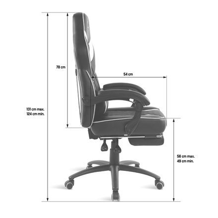 Spirit Of Gamer Mustang Gaming Chair Black/White Spirit Of Gamer Mustang Gaming Chair Black/White