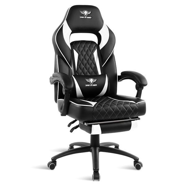 Spirit Of Gamer Mustang Gaming Chair Black/White Spirit Of Gamer Mustang Gaming Chair Black/White