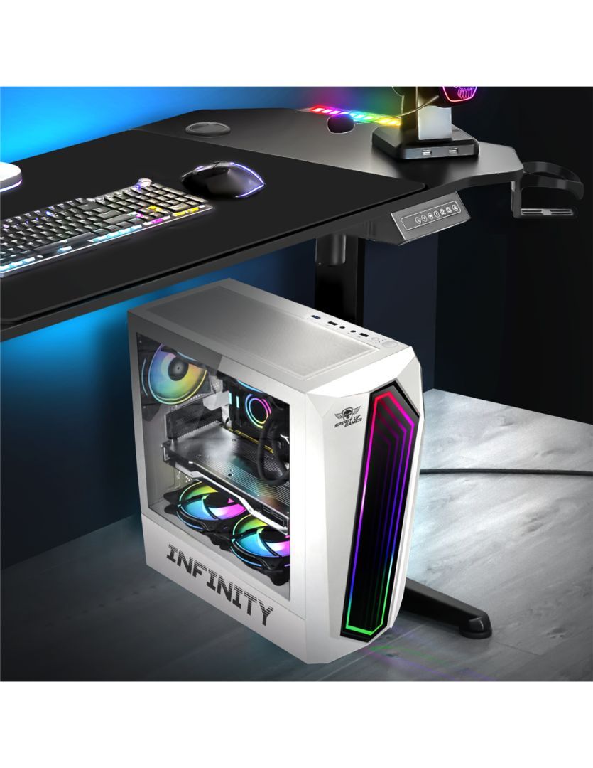 Spirit Of Gamer Intinity Dark Tempered Glass White Spirit Of Gamer Intinity Dark Tempered Glass White