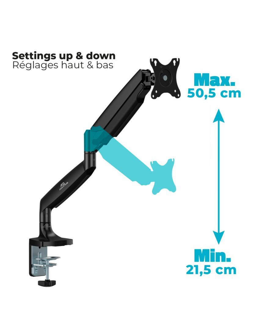 Advance ErgoMounts Xtrem 17"-45" Monitor Console Black Advance ErgoMounts Xtrem 17"-45" Monitor Console Black