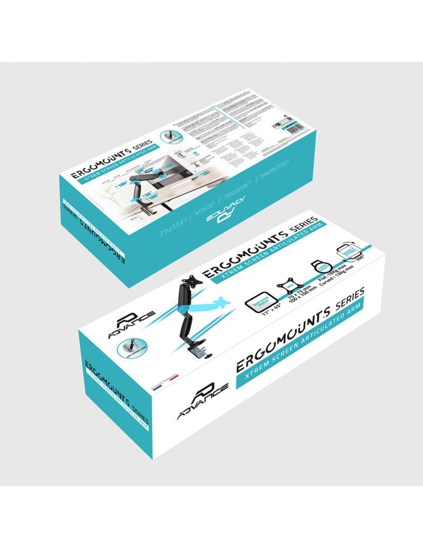 Advance ErgoMounts Xtrem 17"-45" Monitor Console Black Advance ErgoMounts Xtrem 17"-45" Monitor Console Black