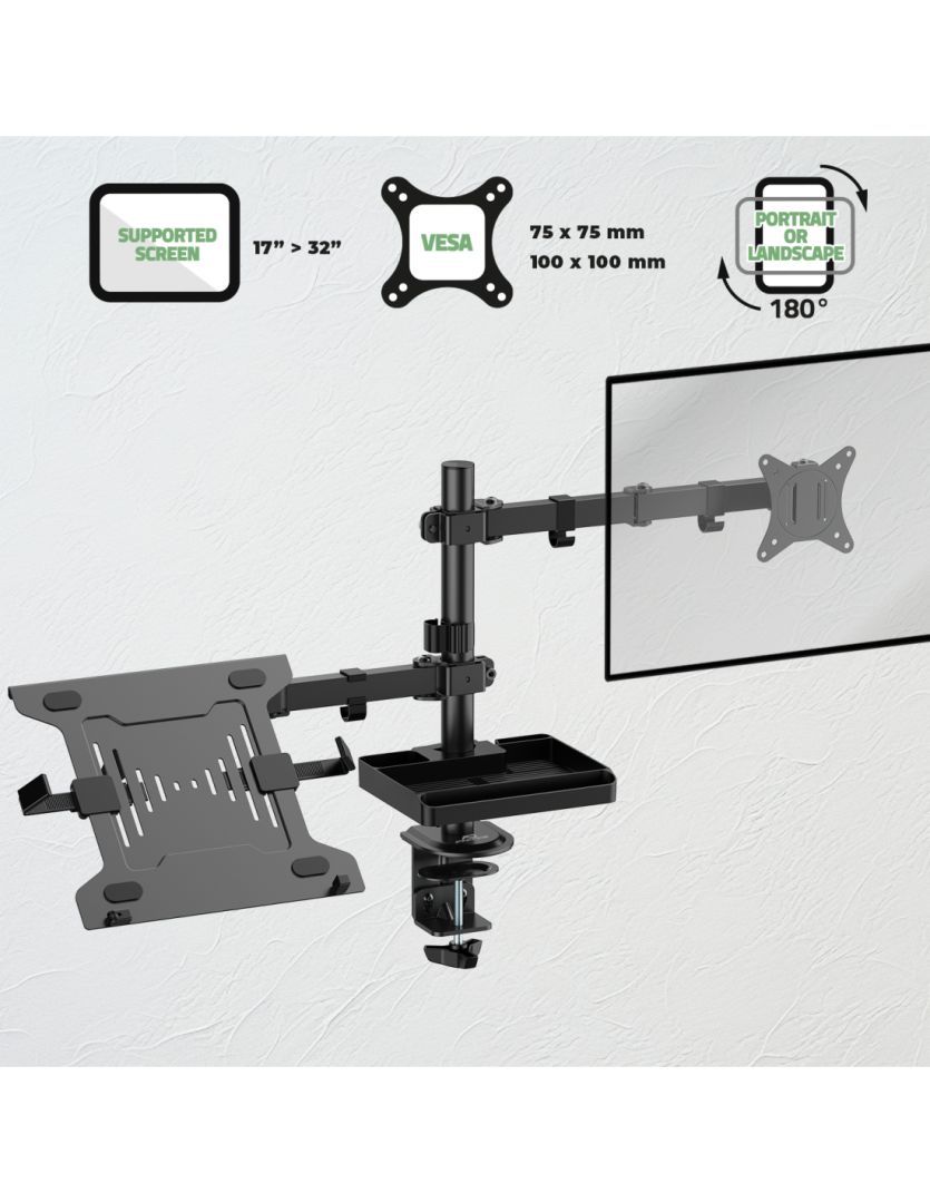Advance XtendMounts Flex 17"-32" Monitor Console Black Advance XtendMounts Flex 17"-32" Monitor Console Black
