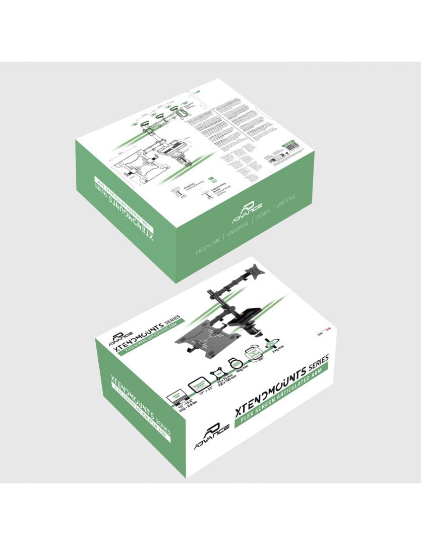 Advance XtendMounts Flex 17"-32" Monitor Console Black Advance XtendMounts Flex 17"-32" Monitor Console Black