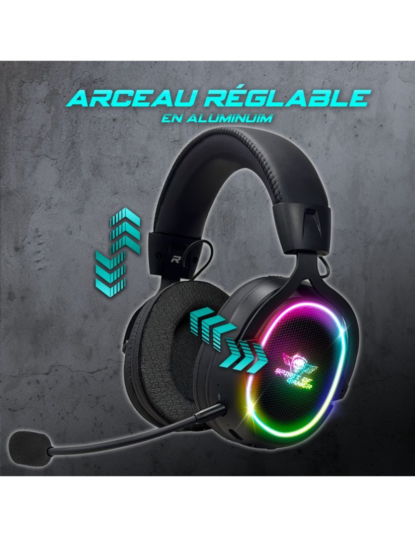 Spirit Of Gamer XPERT XH1200 Wireless Bluetooth RGB Gaming Headset Black Spirit Of Gamer XPERT XH1200 Wireless Bluetooth RGB Gaming Headset Black