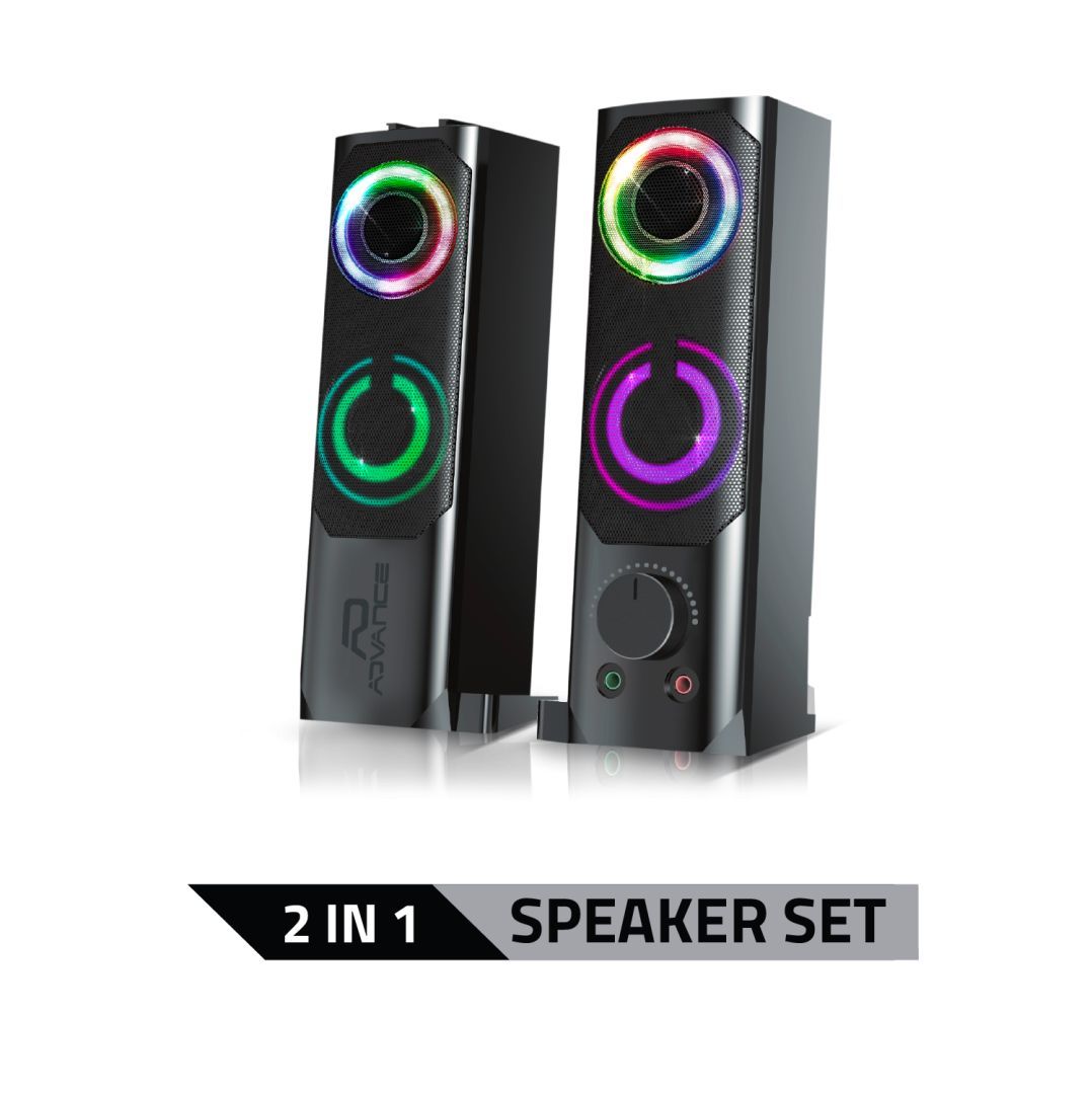 Advance Soundphonics 6W RMS RGB Speaker Black Advance Soundphonics 6W RMS RGB Speaker Black