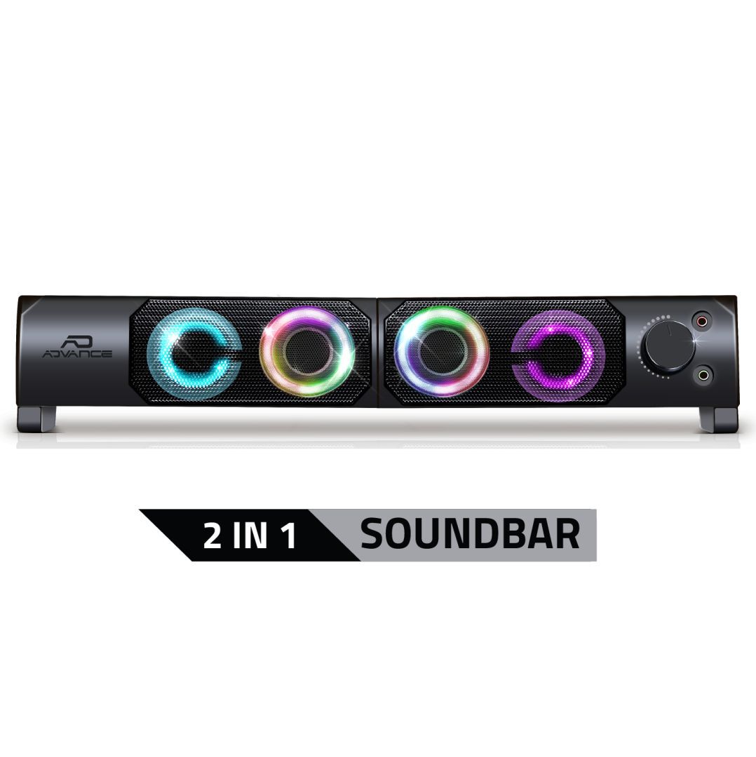 Advance Soundphonics 6W RMS RGB Speaker Black Advance Soundphonics 6W RMS RGB Speaker Black