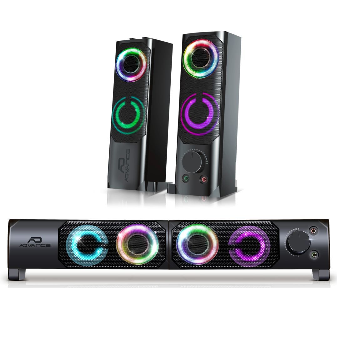 Advance Soundphonics 6W RMS RGB Speaker Black Advance Soundphonics 6W RMS RGB Speaker Black