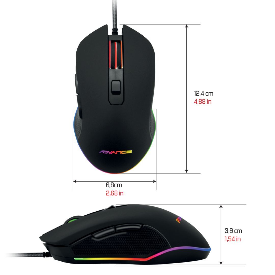 Advance GTA 210 RGB Gaming Mouse Black Advance GTA 210 RGB Gaming Mouse Black