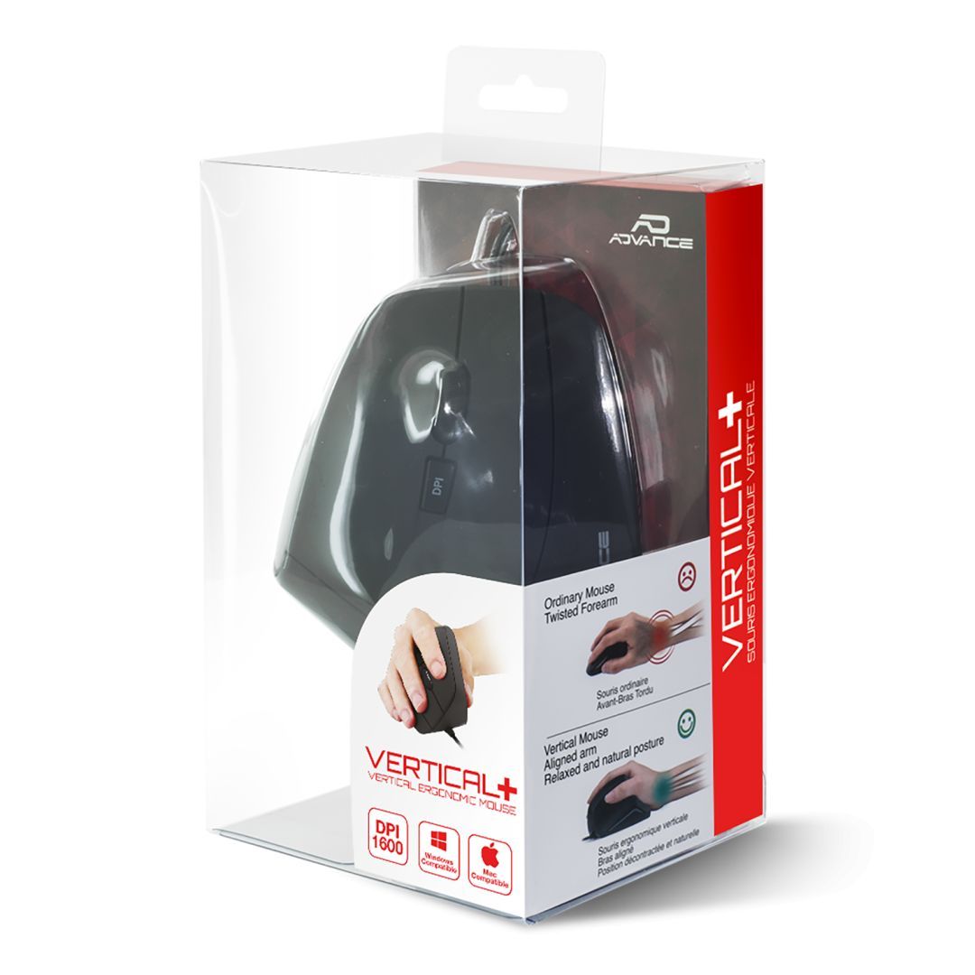 Advance Vertical Plus Mouse Black Advance Vertical Plus Mouse Black