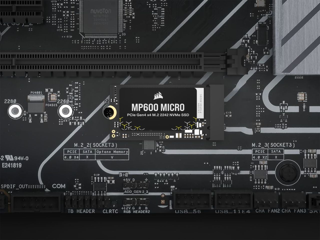 Corsair 2TB M.2 2242 NVMe MP600 Micro