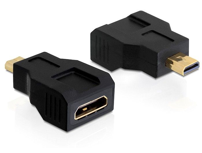 DeLock Adapter High Speed HDMI with Ethernet – mini C female > micro D male DeLock Adapter High Speed HDMI with Ethernet – mini C female > micro D male