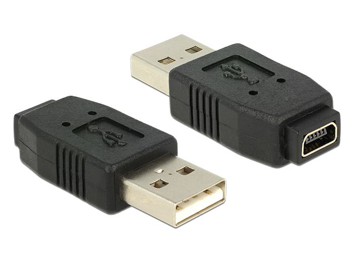 DeLock Adapter USB 2.0 A male > mini USB B 5 pin female DeLock Adapter USB 2.0 A male > mini USB B 5 pin female