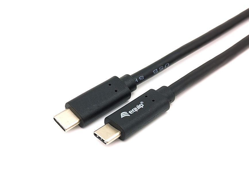 EQuip USB-C 3.2 Gen1 to USB-C 2m cable Black EQuip USB-C 3.2 Gen1 to USB-C 2m cable Black