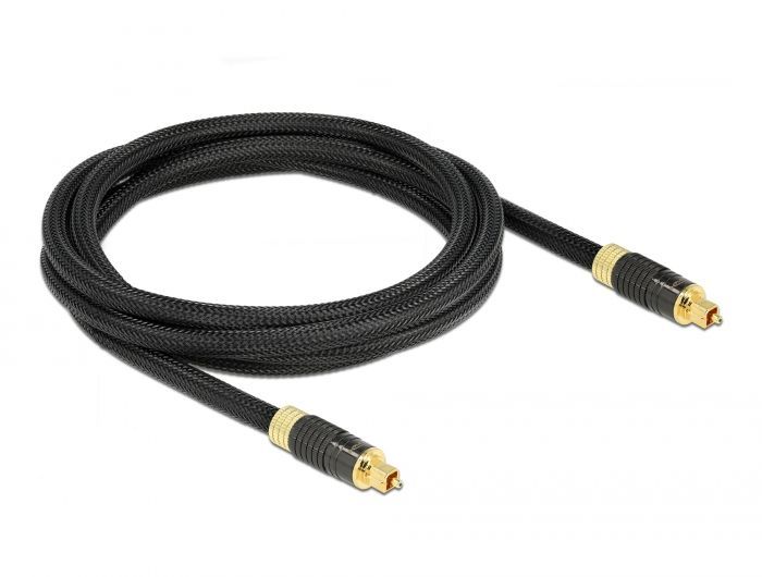 DeLock TOSLINK Standard Cable male - male 2m Black DeLock TOSLINK Standard Cable male - male 2m Black