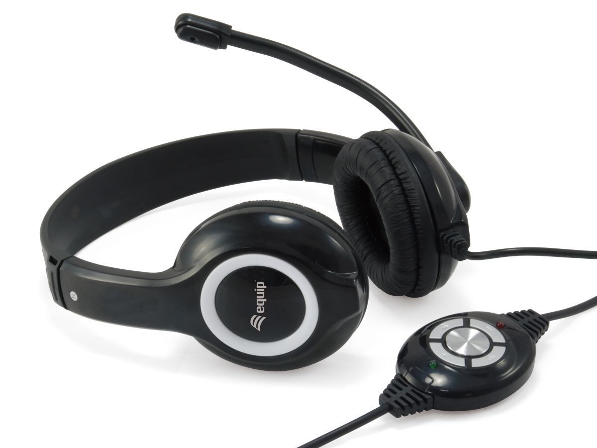 EQuip 245301 USB Headset Black EQuip 245301 USB Headset Black