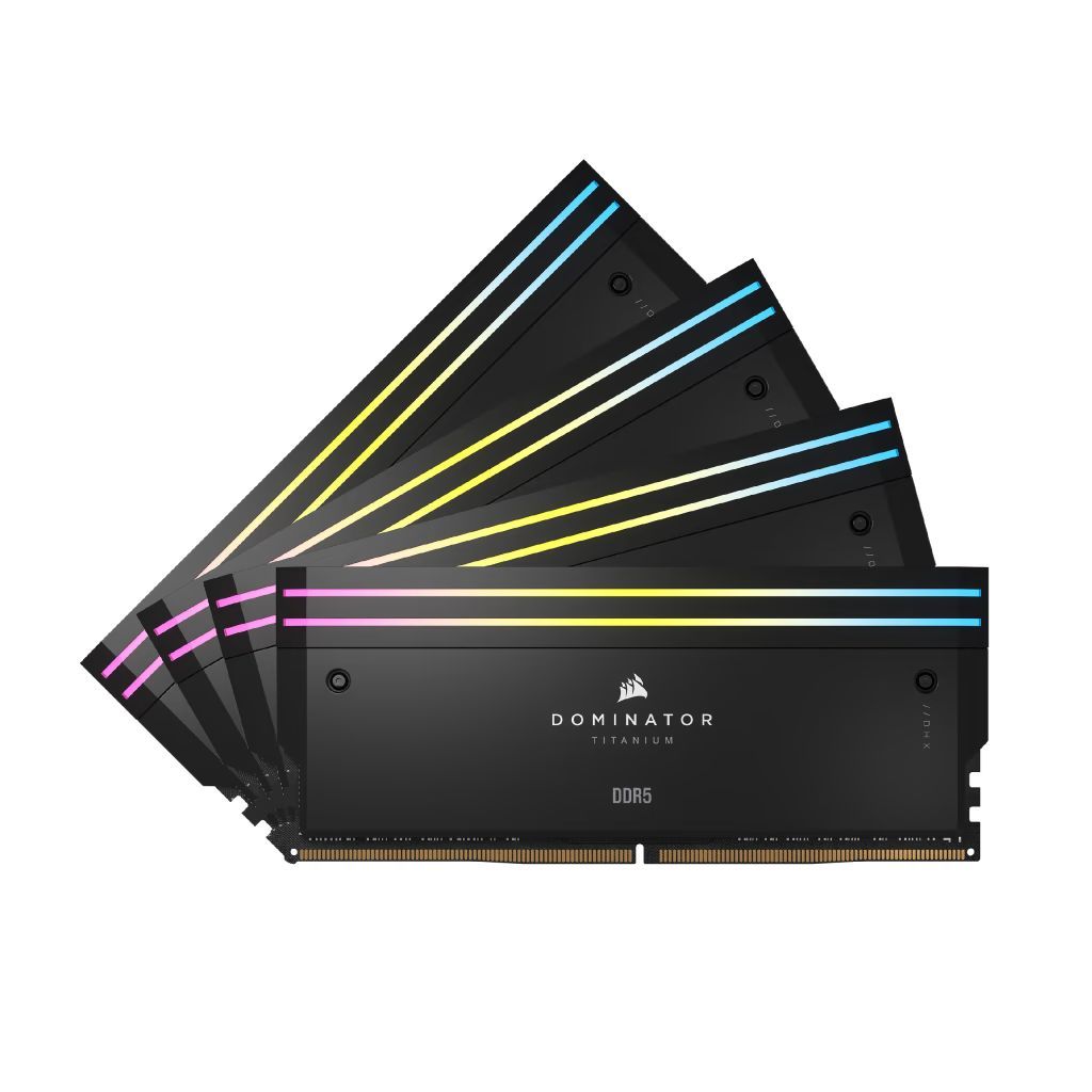 Corsair 64GB DDR5 6400MHz Kit(4x16GB) Dominator Titanium RGB Corsair 64GB DDR5 6400MHz Kit(4x16GB) Dominator Titanium RGB