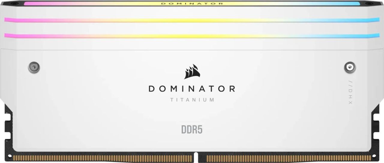 Corsair 32GB DDR5 6600MHz Kit(2x16GB) Dominator Titanium RGB White Corsair 32GB DDR5 6600MHz Kit(2x16GB) Dominator Titanium RGB White