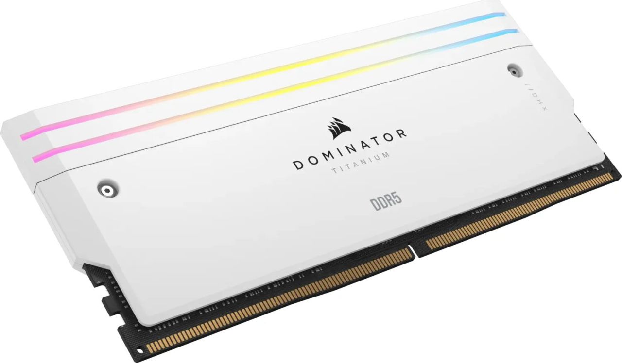 Corsair 32GB DDR5 6600MHz Kit(2x16GB) Dominator Titanium RGB White Corsair 32GB DDR5 6600MHz Kit(2x16GB) Dominator Titanium RGB White