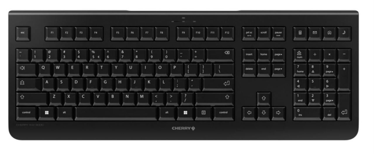 Cherry KW 3000 Low Noise Wireless Keyboard Black US Cherry KW 3000 Low Noise Wireless Keyboard Black US