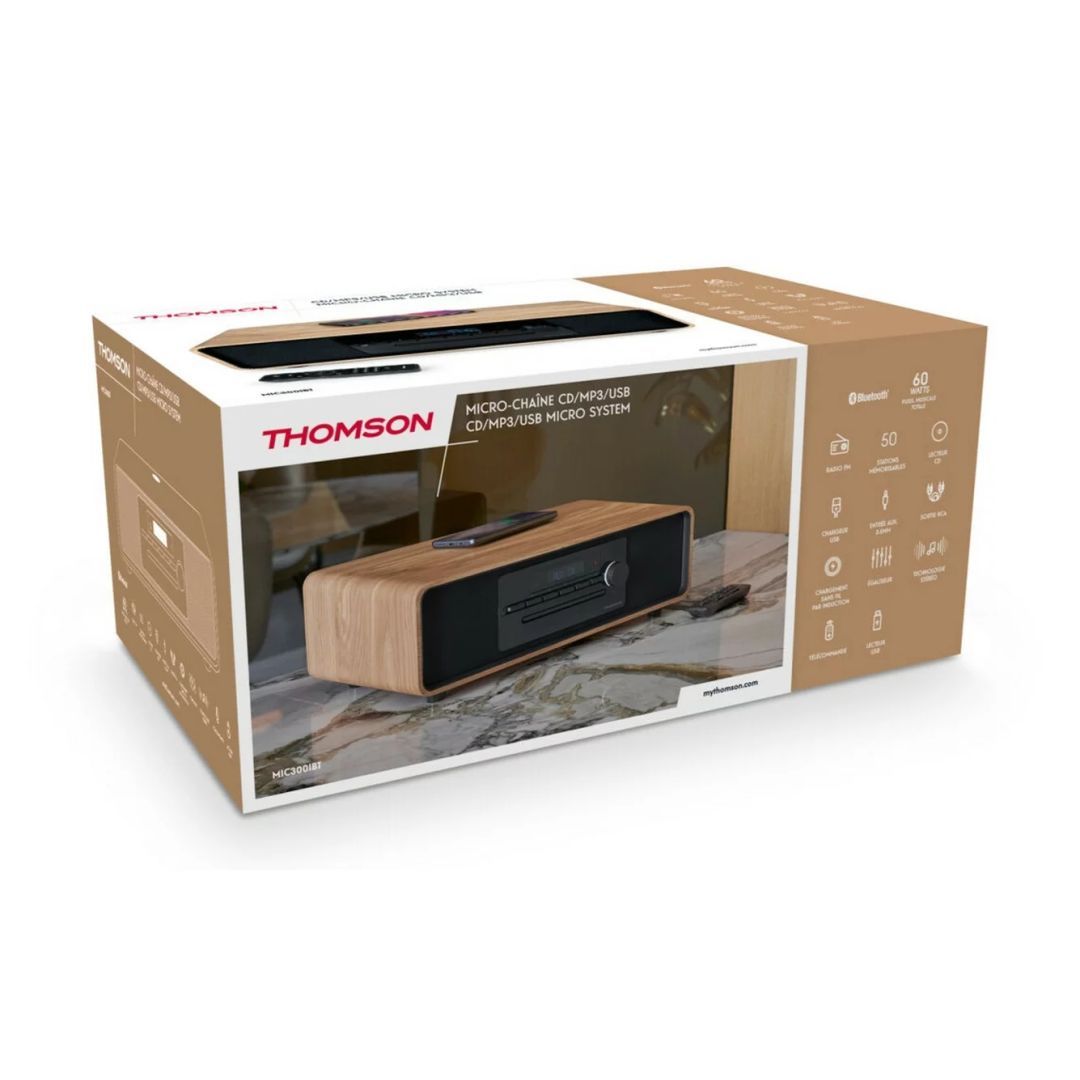 Thomson MIC300IBT Micro HiFi System Wood Thomson MIC300IBT Micro HiFi System Wood