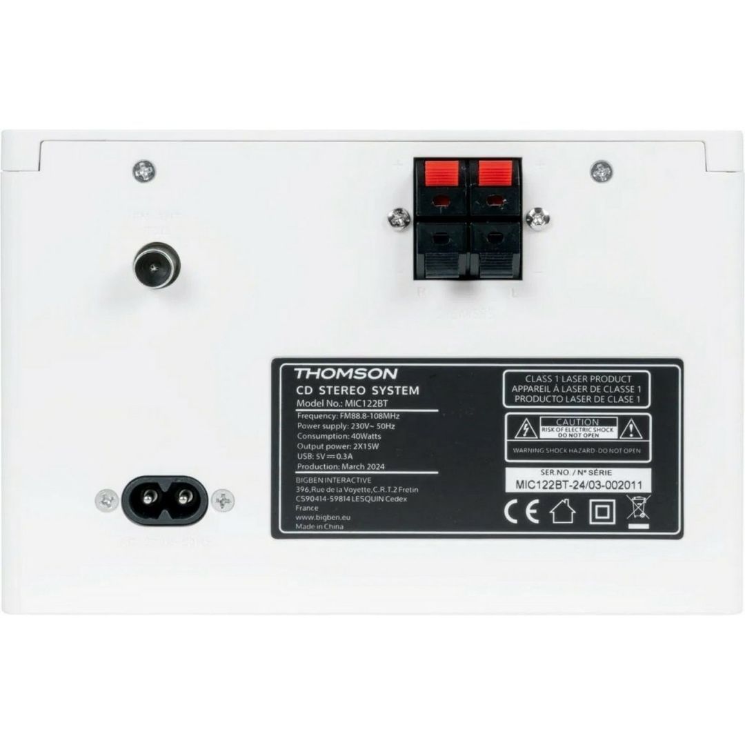 Thomson MIC121BT Bluetooth Micro Tower White