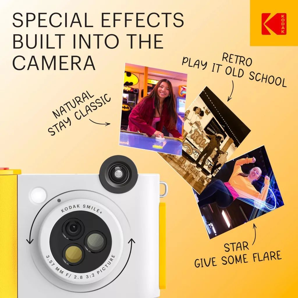 Kodak Smile+ Digital Instant Print Camera White/Yellow Kodak Smile+ Digital Instant Print Camera White/Yellow