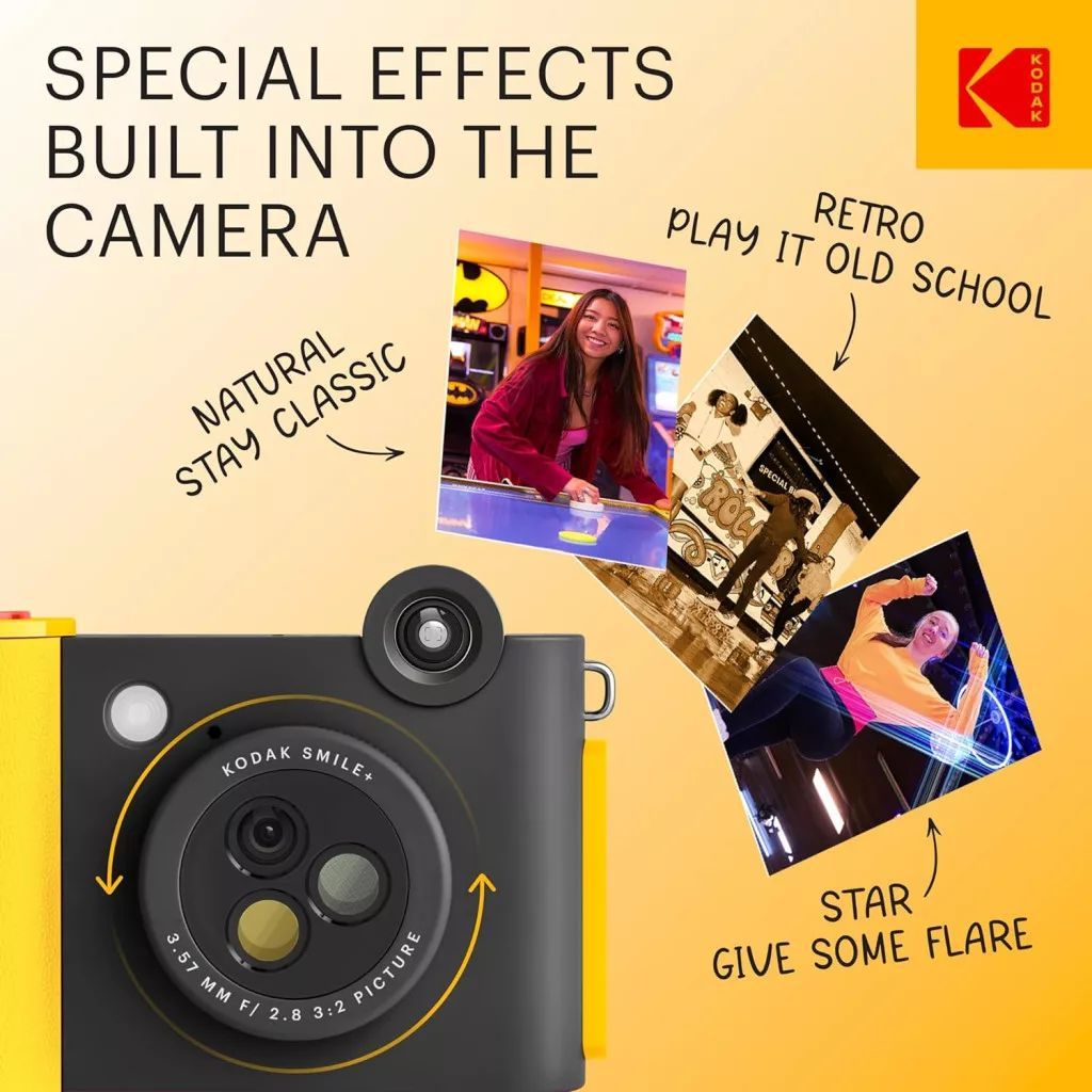 Kodak Smile+ Digital Instant Print Camera Black/Yellow Kodak Smile+ Digital Instant Print Camera Black/Yellow