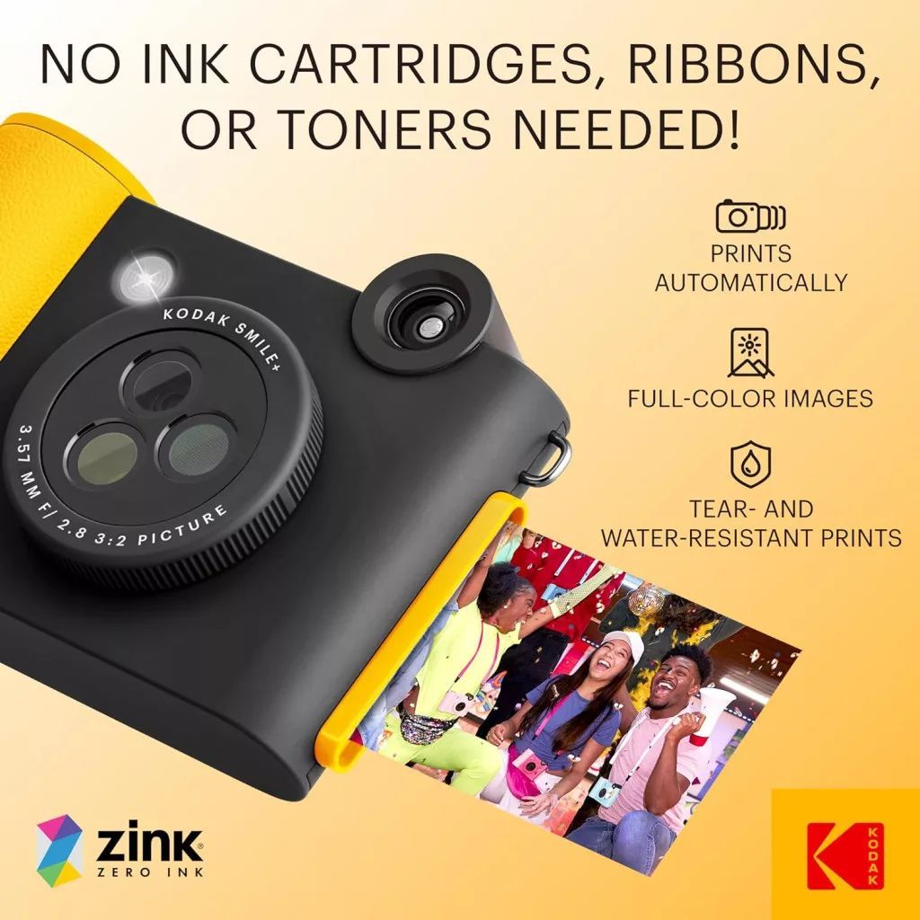 Kodak Smile+ Digital Instant Print Camera Black/Yellow Kodak Smile+ Digital Instant Print Camera Black/Yellow